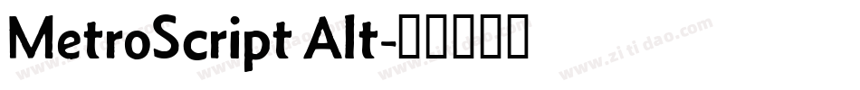 MetroScript Alt字体转换